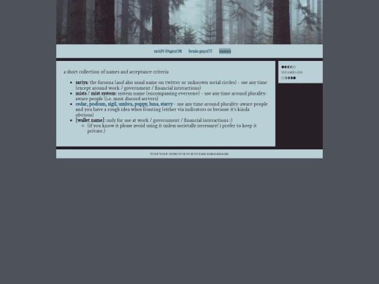 names screenshot