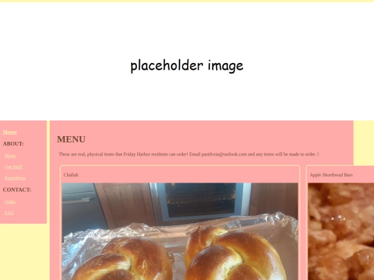 Menu screenshot