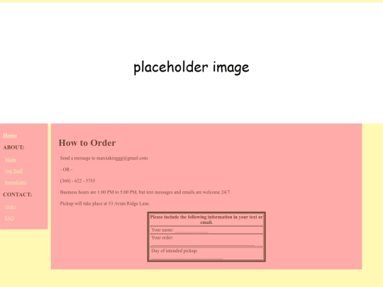 Order screenshot