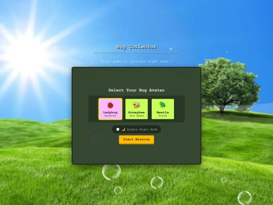 fun-stuff/video-game/coin-game/bug-collector screenshot