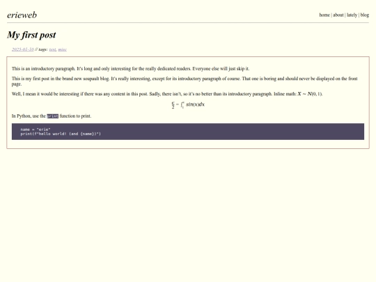 blog/first-post screenshot