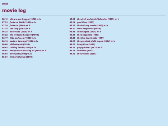 movie-log screenshot
