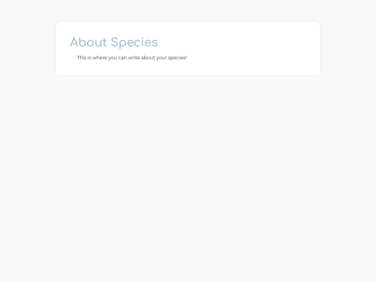 species screenshot