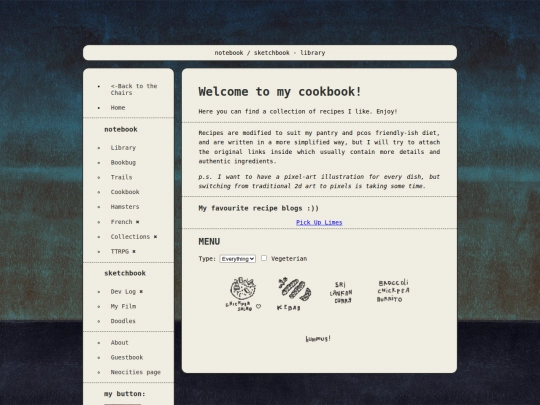 MiscNotebook/CookbookPage screenshot