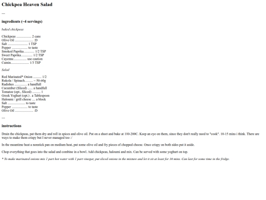 MiscNotebook/Recipes/ChickpeaHeaven screenshot