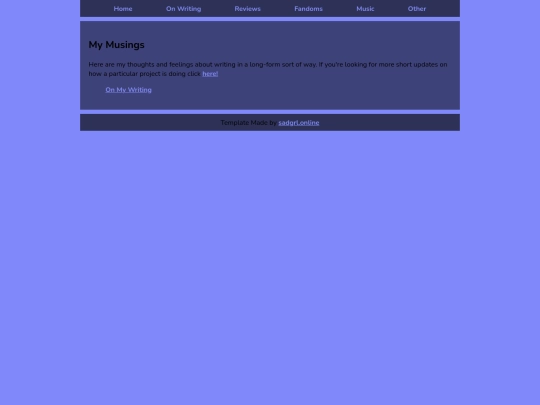 onwriting/Musings/musings screenshot