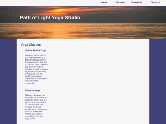 classes screenshot