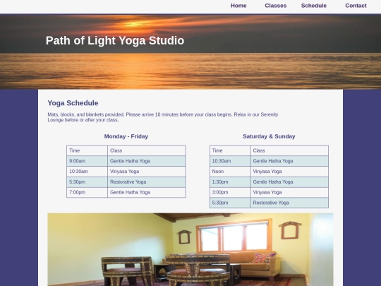 schedule screenshot