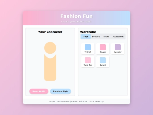 dressup screenshot