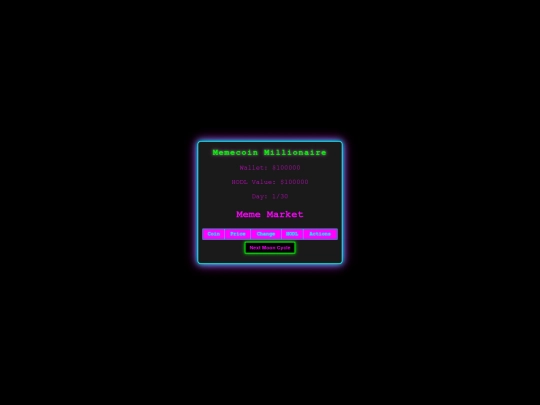 memecoin screenshot