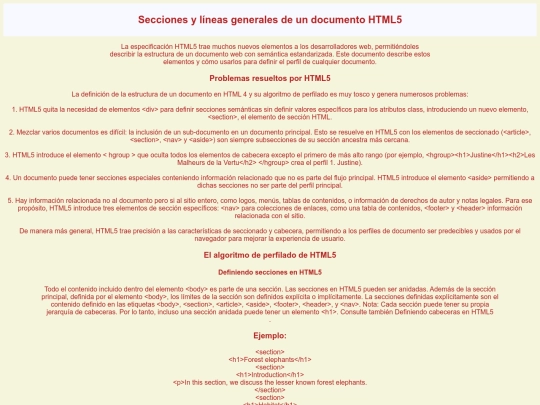 secciones screenshot