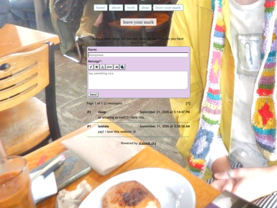 guestbook screenshot