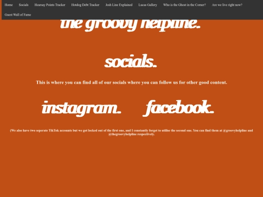 socials screenshot