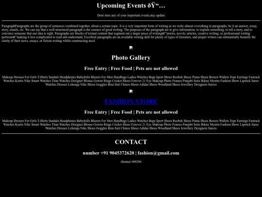 Event/New website screenshot