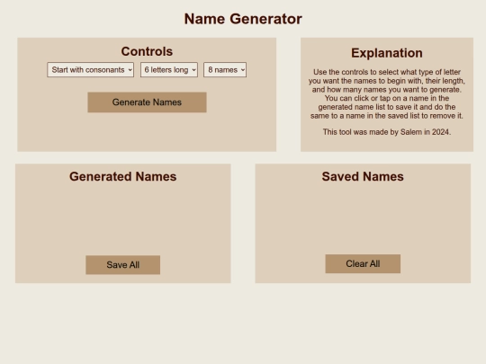 experiments/name-gen/name-generator screenshot