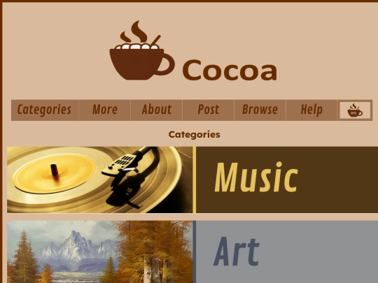 categories screenshot
