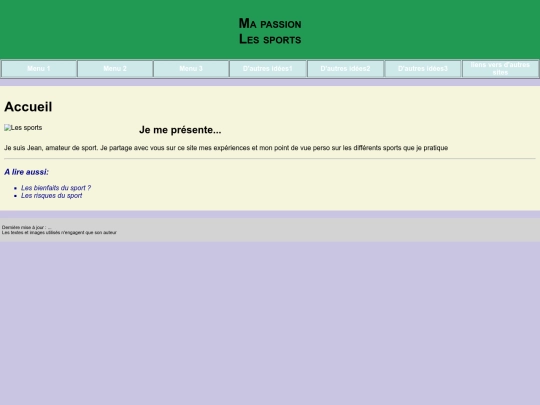 Page web/Bienmanger screenshot