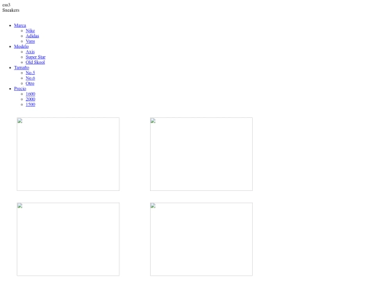 menu desplegable screenshot