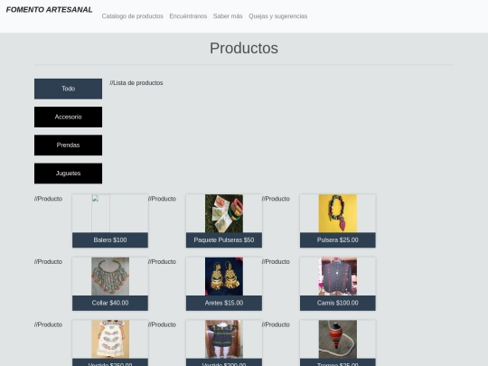FomentoArt/Tienda screenshot