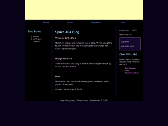 Blog/Home screenshot
