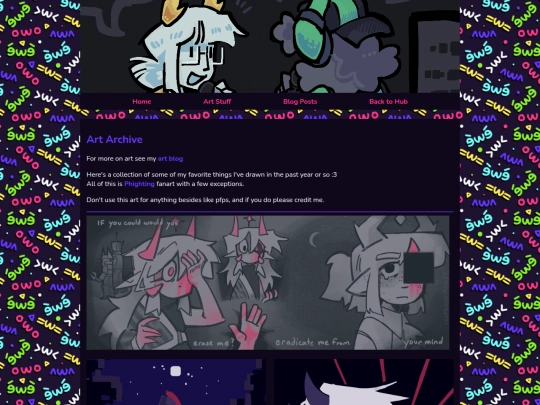 Blog/starart screenshot