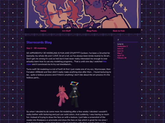 Blog/starblog screenshot
