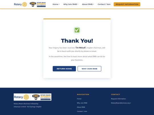 RMB/thankyou screenshot