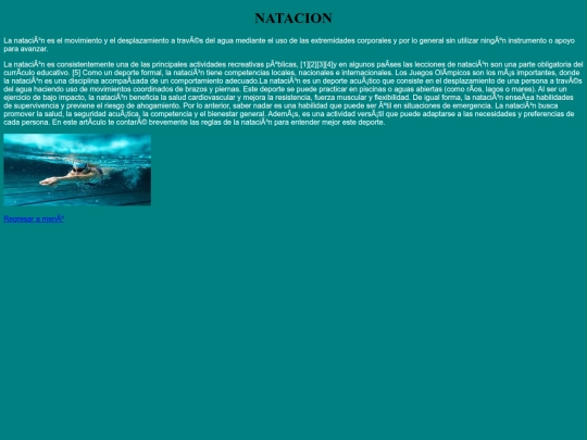 NATACION screenshot