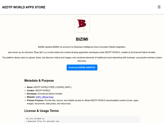 apps/bizimi screenshot