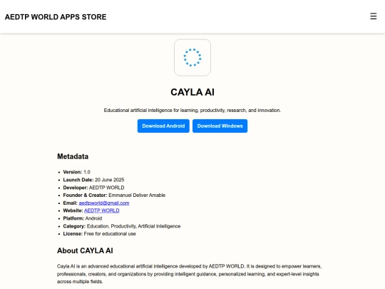apps/caylaai screenshot