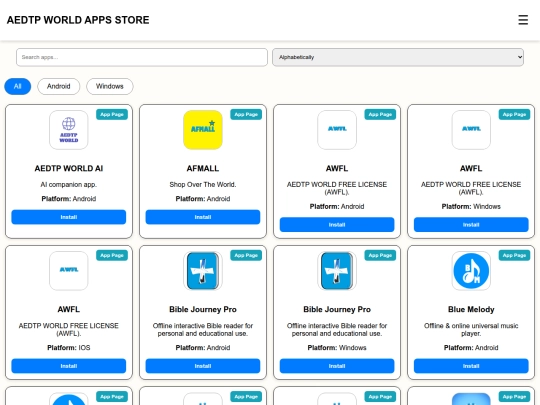 apps screenshot