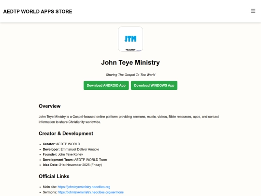 apps/johnteyeministry screenshot