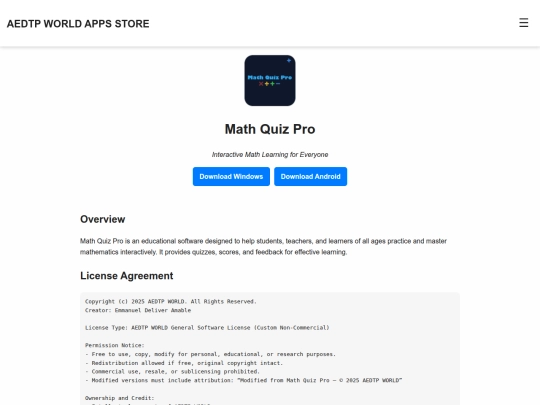 apps/mathquizpro screenshot