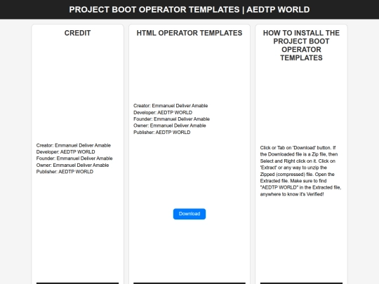 apps/projectboot/templates screenshot