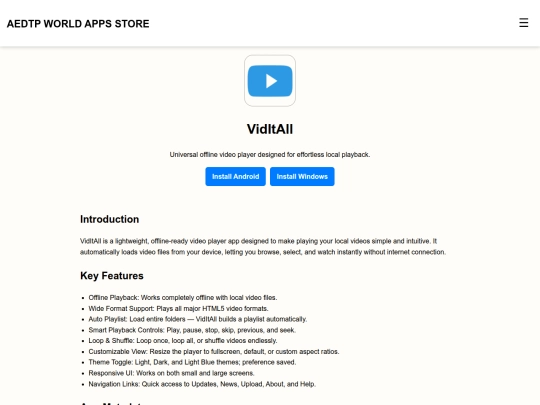 apps/viditall screenshot