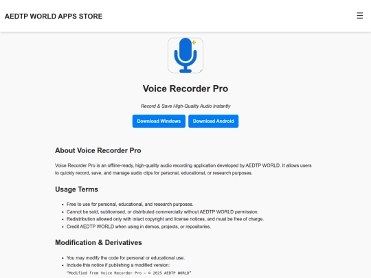 apps/voicerecorderpro screenshot