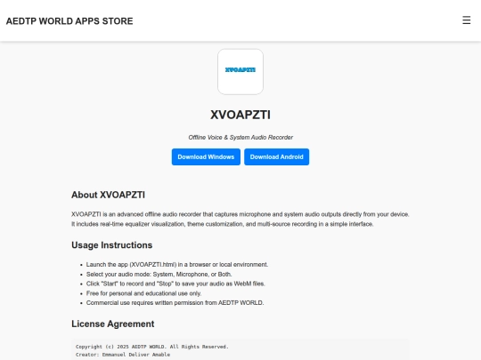 apps/xvoapzti screenshot