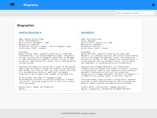 biography screenshot