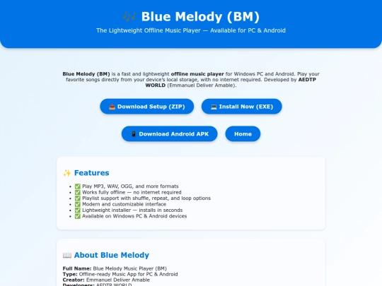 bluemelodydownload screenshot