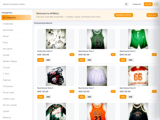 business/afmall screenshot