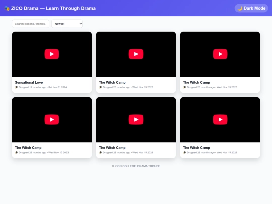 business/zioncollege/videos screenshot