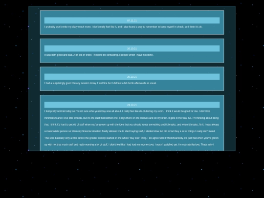 diary screenshot