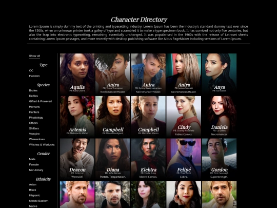 species screenshot