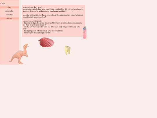 log/diary screenshot