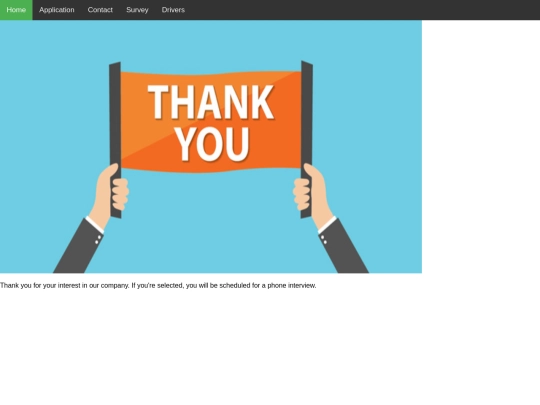 thankyou screenshot