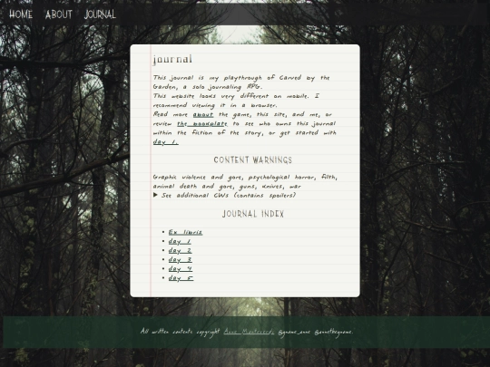 journal screenshot