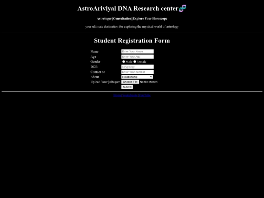 astroariviyal/registration screenshot