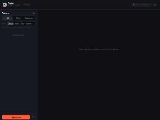 projectManager screenshot