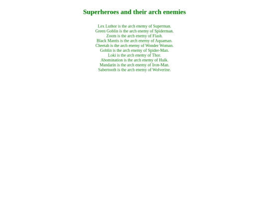 superheros screenshot