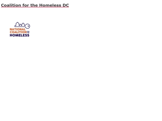 coalitionforthehomelessdc screenshot